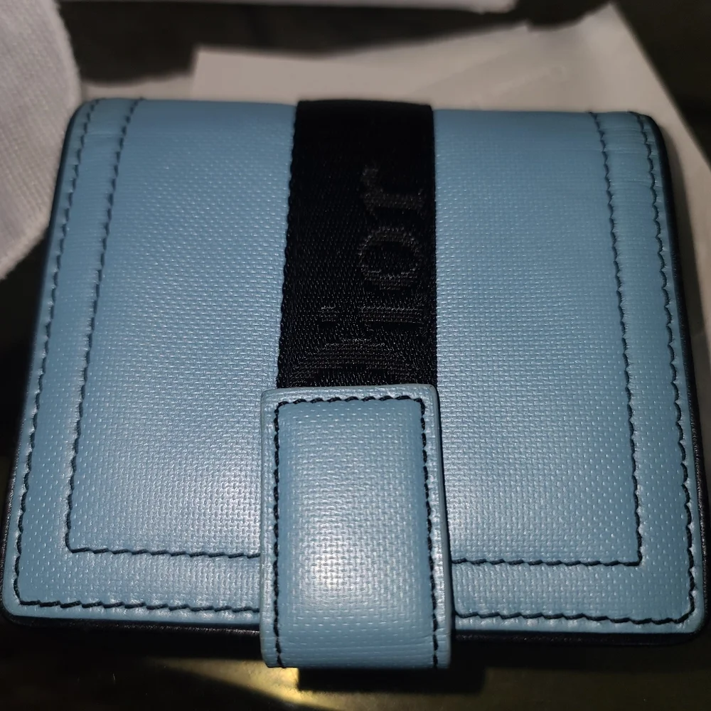 Christian Dior Hardcore John Galliano Baby Blue and Black Wallet